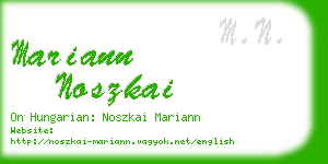 mariann noszkai business card